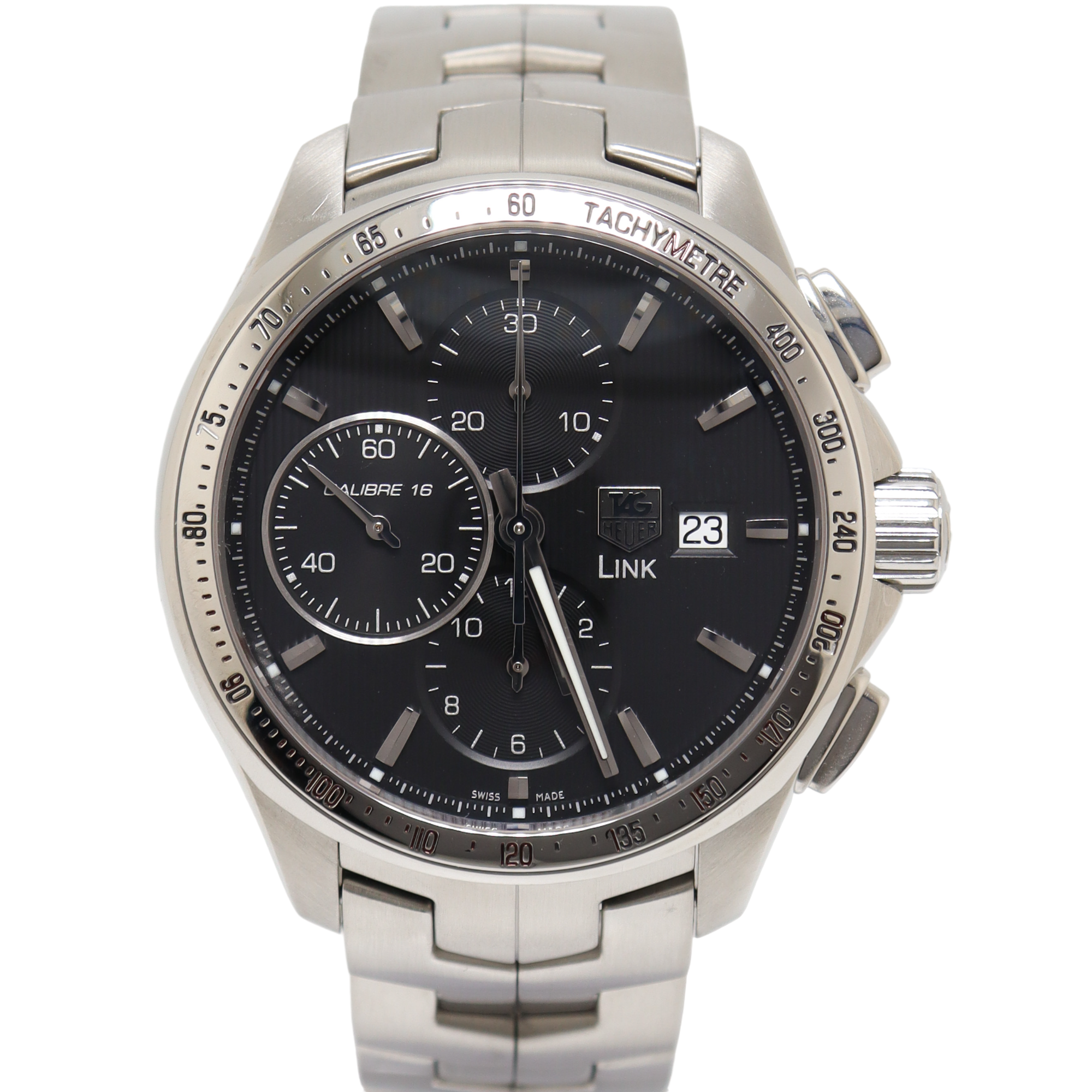 Tag Heuer Link 43mm Black Dial Watch Ref# CAT2010 - Happy Jewelers Fine Jewelry Lifetime Warranty