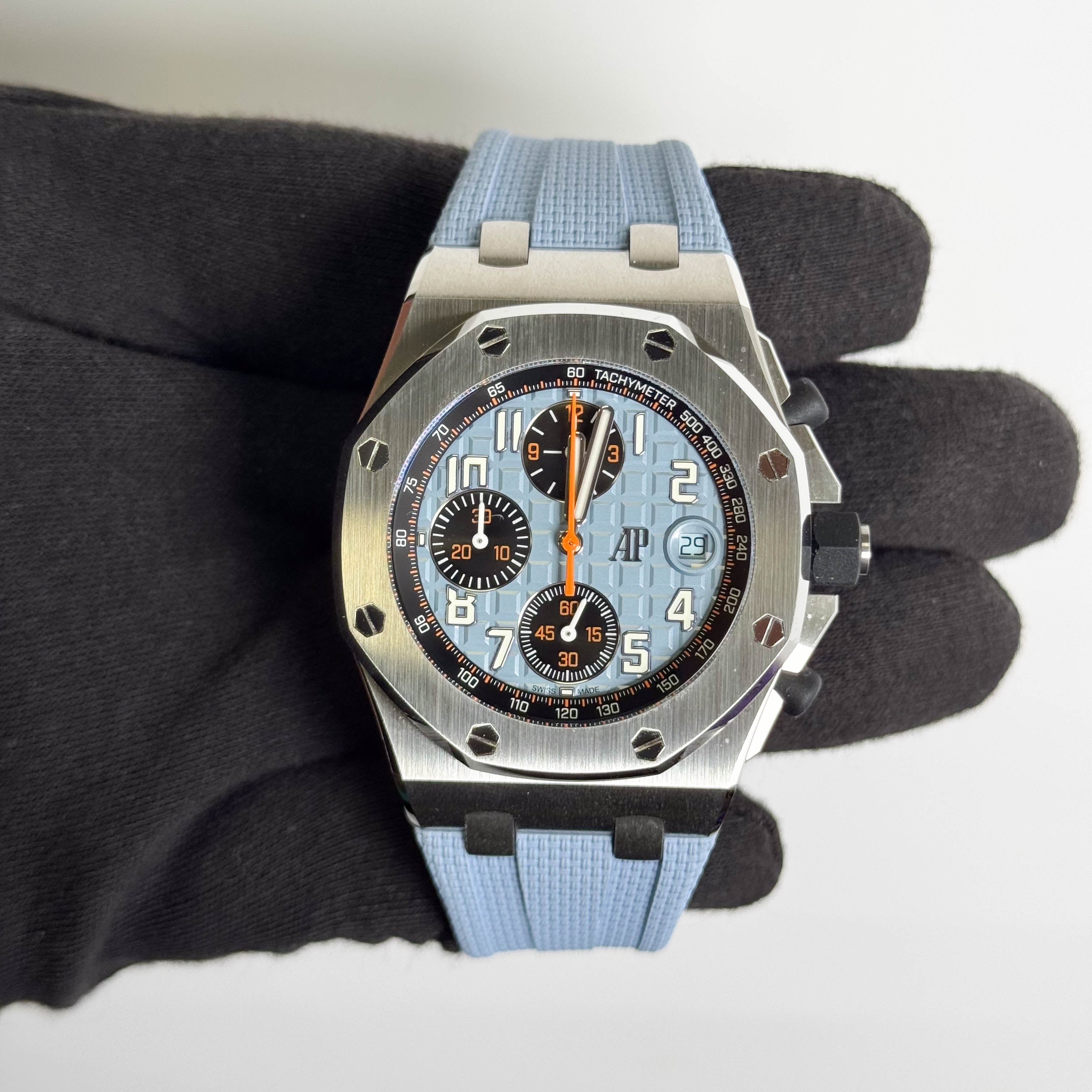 Audemars Piguet Royal Oak Offshore 42mm Blue Dial Watch Ref# 26238ST.OO.A340CA.01 - Happy Jewelers Fine Jewelry Lifetime Warranty