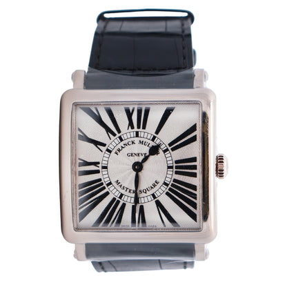 Franck Muller Master Square 33mm Silver Dial Watch Ref# 6002 M QZ R - Happy Jewelers Fine Jewelry Lifetime Warranty