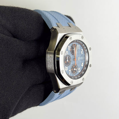 Audemars Piguet Royal Oak Offshore 42mm Blue Dial Watch Ref# 26238ST.OO.A340CA.01 - Happy Jewelers Fine Jewelry Lifetime Warranty