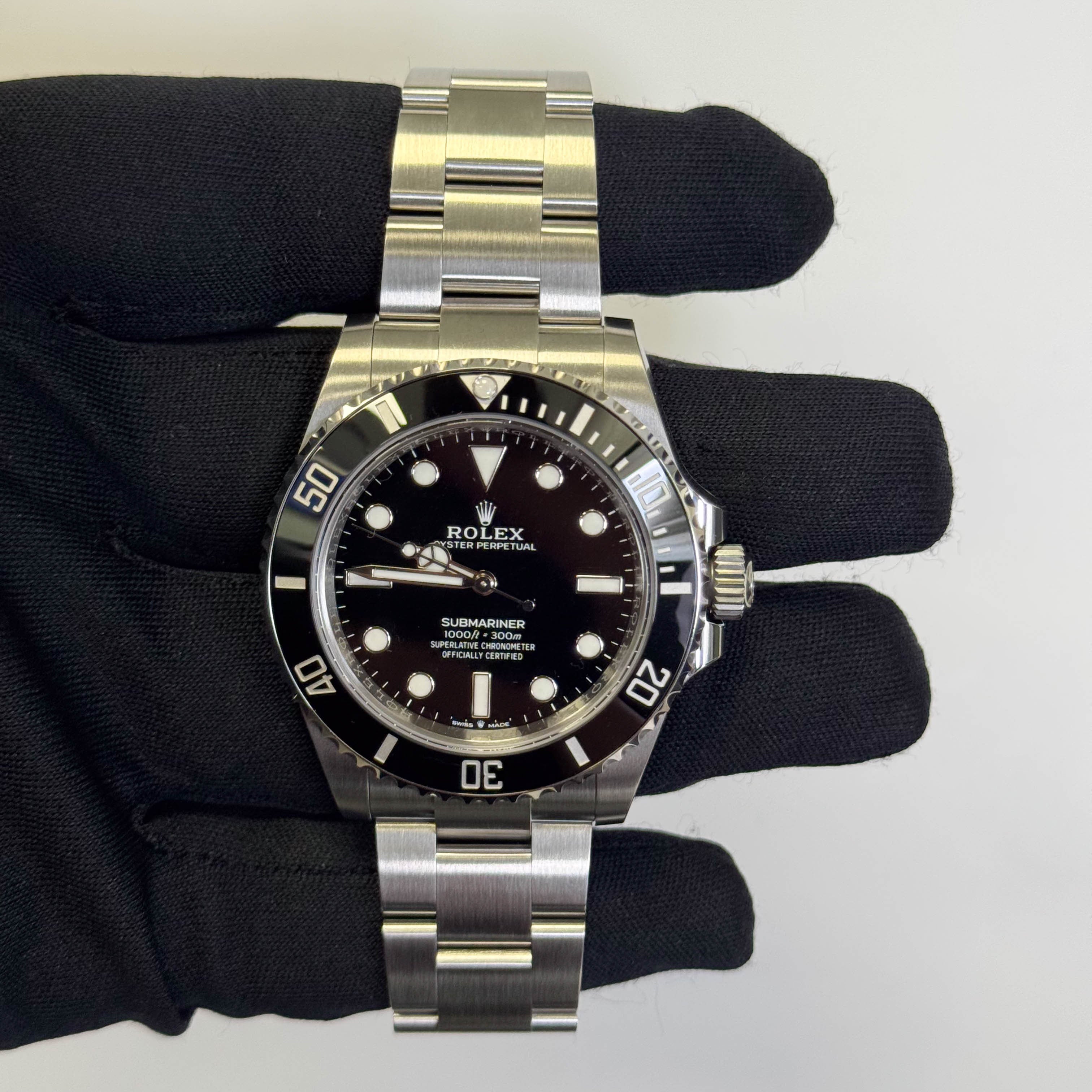 Rolex Submariner 41mm Black Dial Watch Ref# 124060 - Happy Jewelers Fine Jewelry Lifetime Warranty