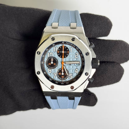 Audemars Piguet Royal Oak Offshore 42mm Blue Dial Watch Ref# 26238ST.OO.A340CA.01 - Happy Jewelers Fine Jewelry Lifetime Warranty
