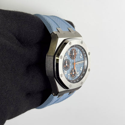 Audemars Piguet Royal Oak Offshore 42mm Blue Dial Watch Ref# 26238ST.OO.A340CA.01 - Happy Jewelers Fine Jewelry Lifetime Warranty
