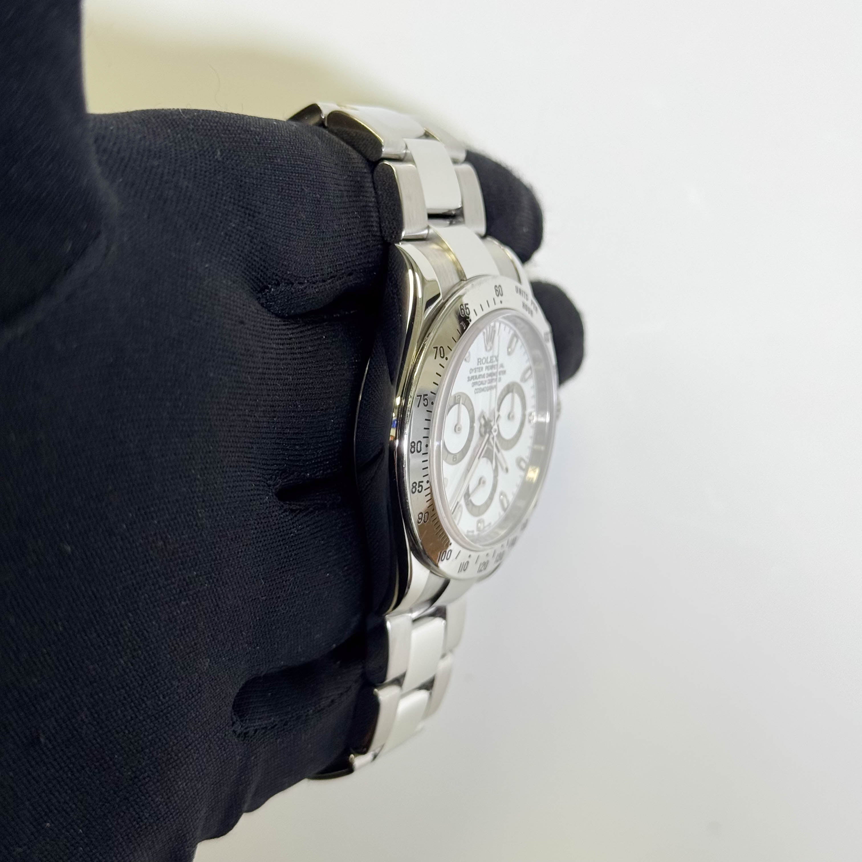 Rolex Daytona 40mm White Dial Watch Ref# 116520 - Happy Jewelers Fine Jewelry Lifetime Warranty