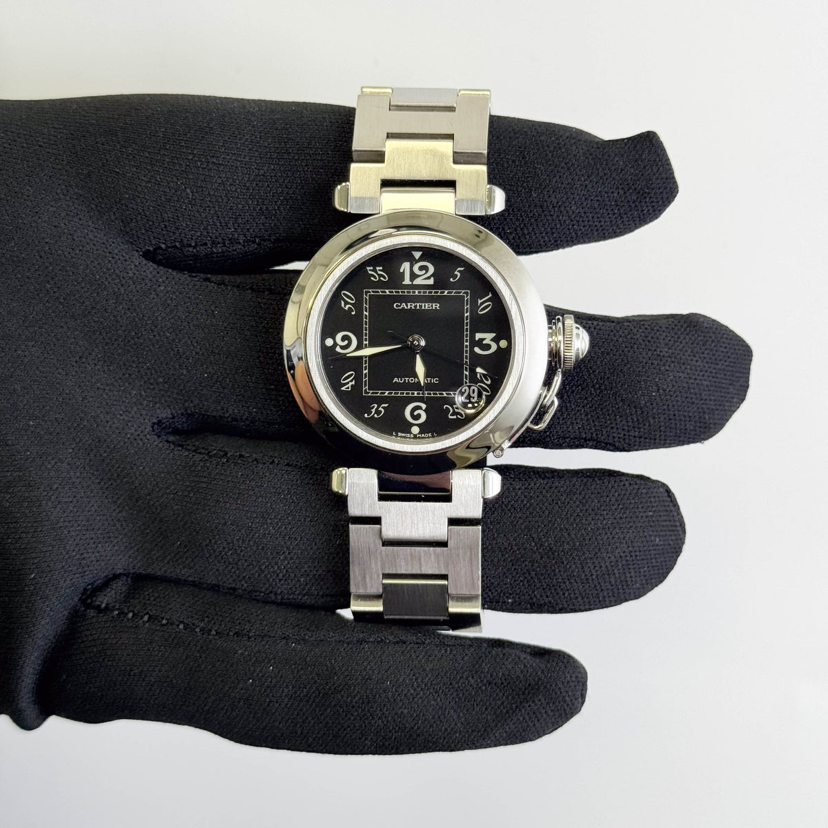 Cartier Pasha 35mm Black Dial Watch Ref# W31043M7