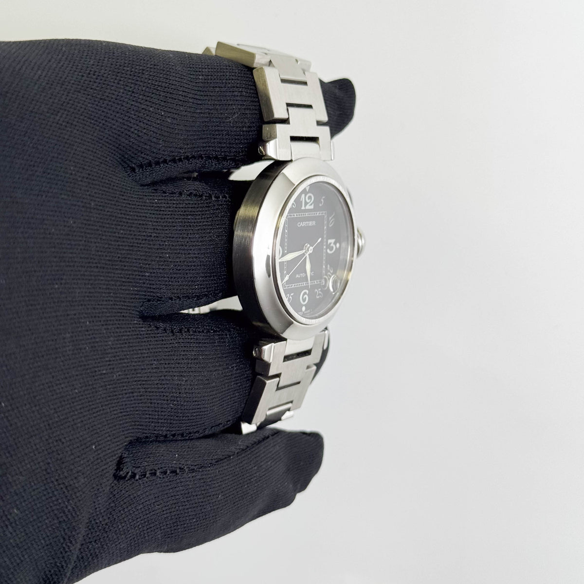 Cartier Pasha 35mm Black Dial Watch Ref# W31043M7