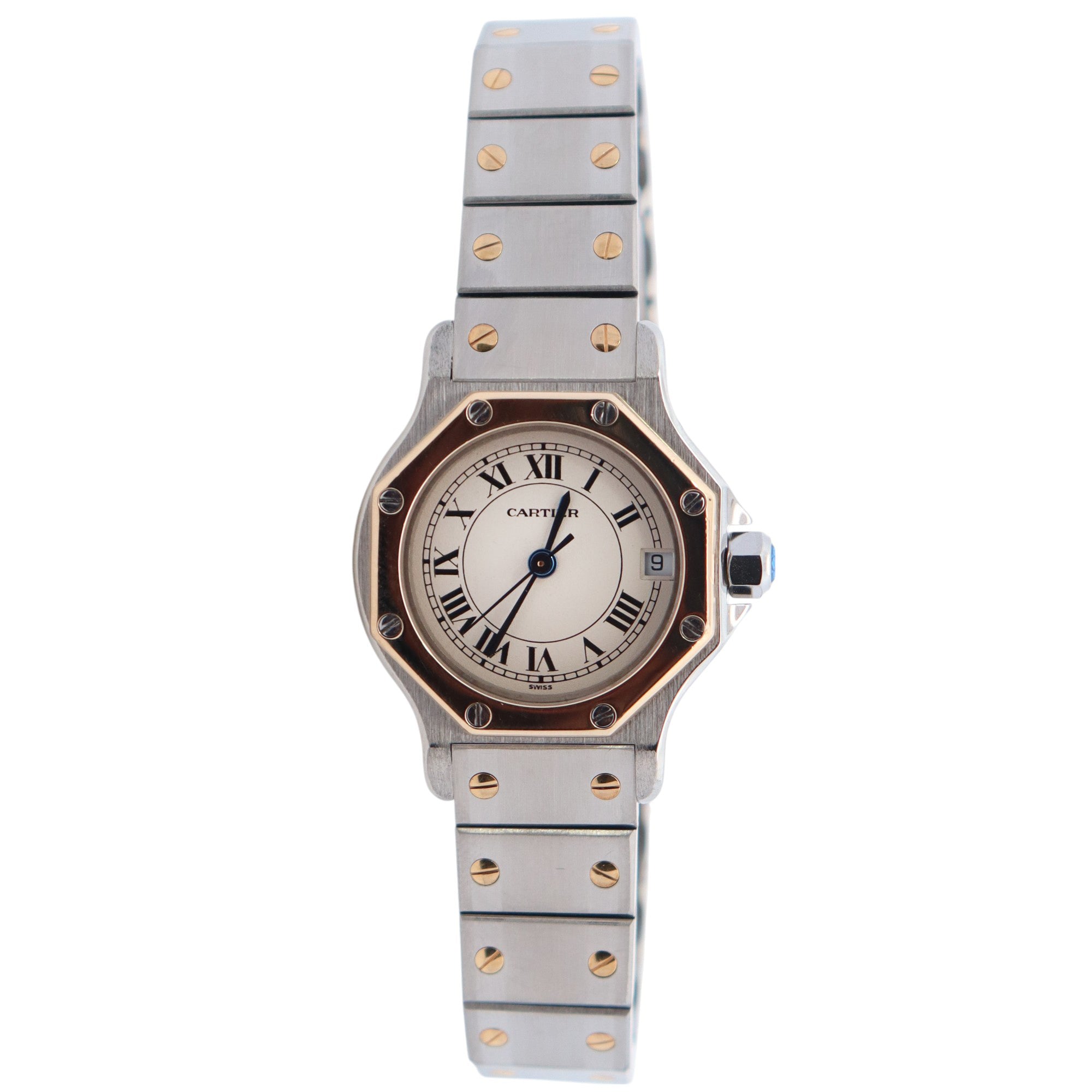 Cartier Santos 25mm Ivory Dial Watch Ref# W2001683 - Happy Jewelers Fine Jewelry Lifetime Warranty