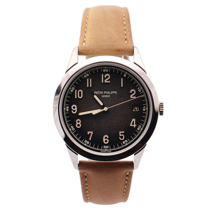 Patek Philippe Calatrava TIFFANY & CO. 40mm Charcoal Dial Watch Ref# 5226G-001 - Happy Jewelers Fine Jewelry Lifetime Warranty