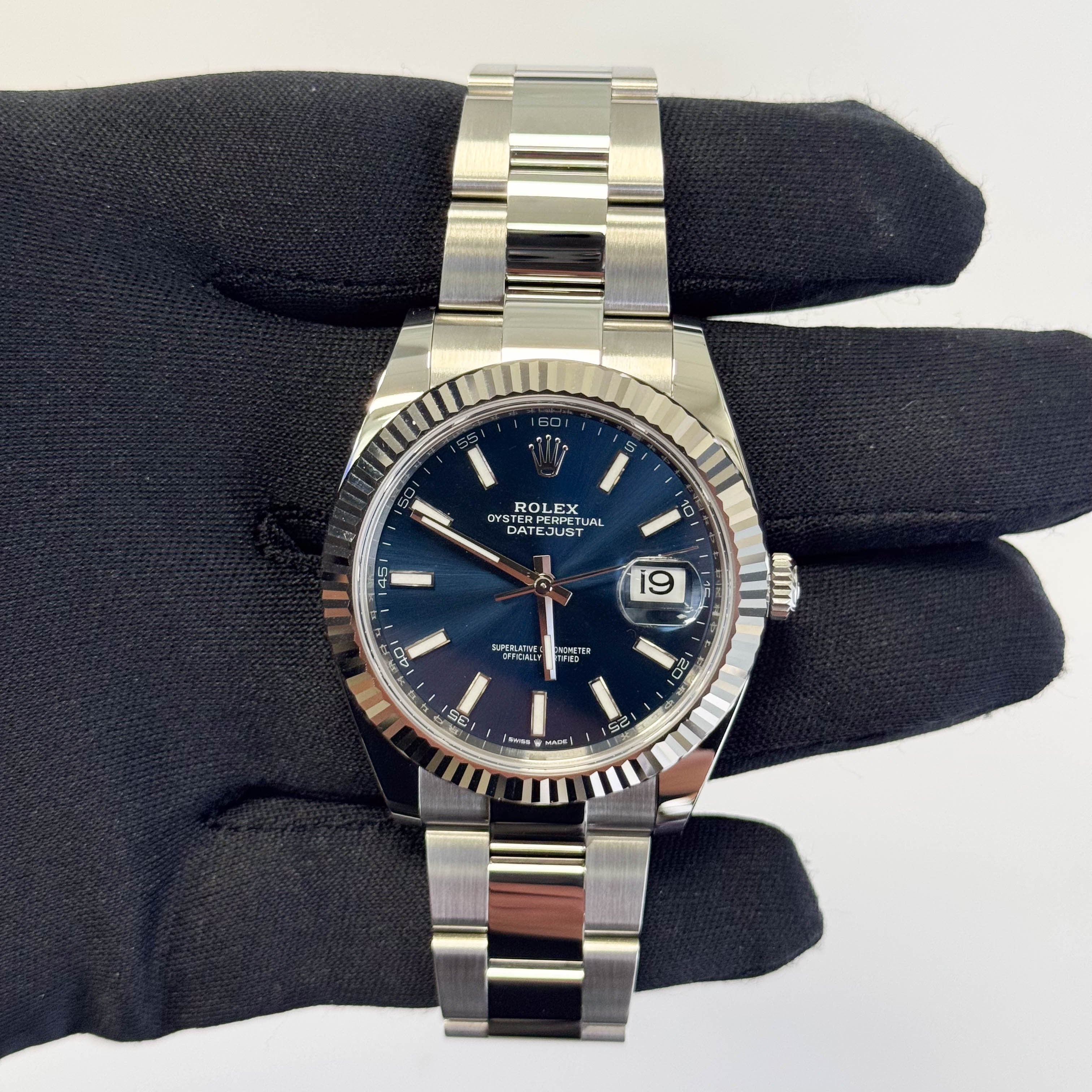 Rolex Datejust 41mm Blue Dial Watch Ref# 126334 - Happy Jewelers Fine Jewelry Lifetime Warranty