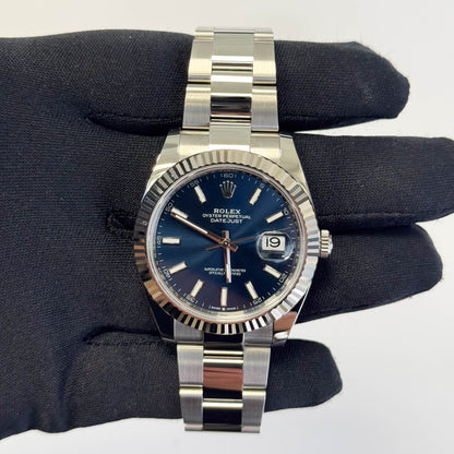 Rolex Datejust 41mm Blue Dial Watch Ref# 126334 - Happy Jewelers Fine Jewelry Lifetime Warranty