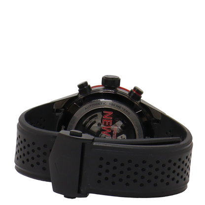 TAG Heuer Carrera Calibre Black Stainless Steel 43mm Black Skeleton Dial Watch Reference#: CAR201E.FT6087 - Happy Jewelers Fine Jewelry Lifetime Warranty