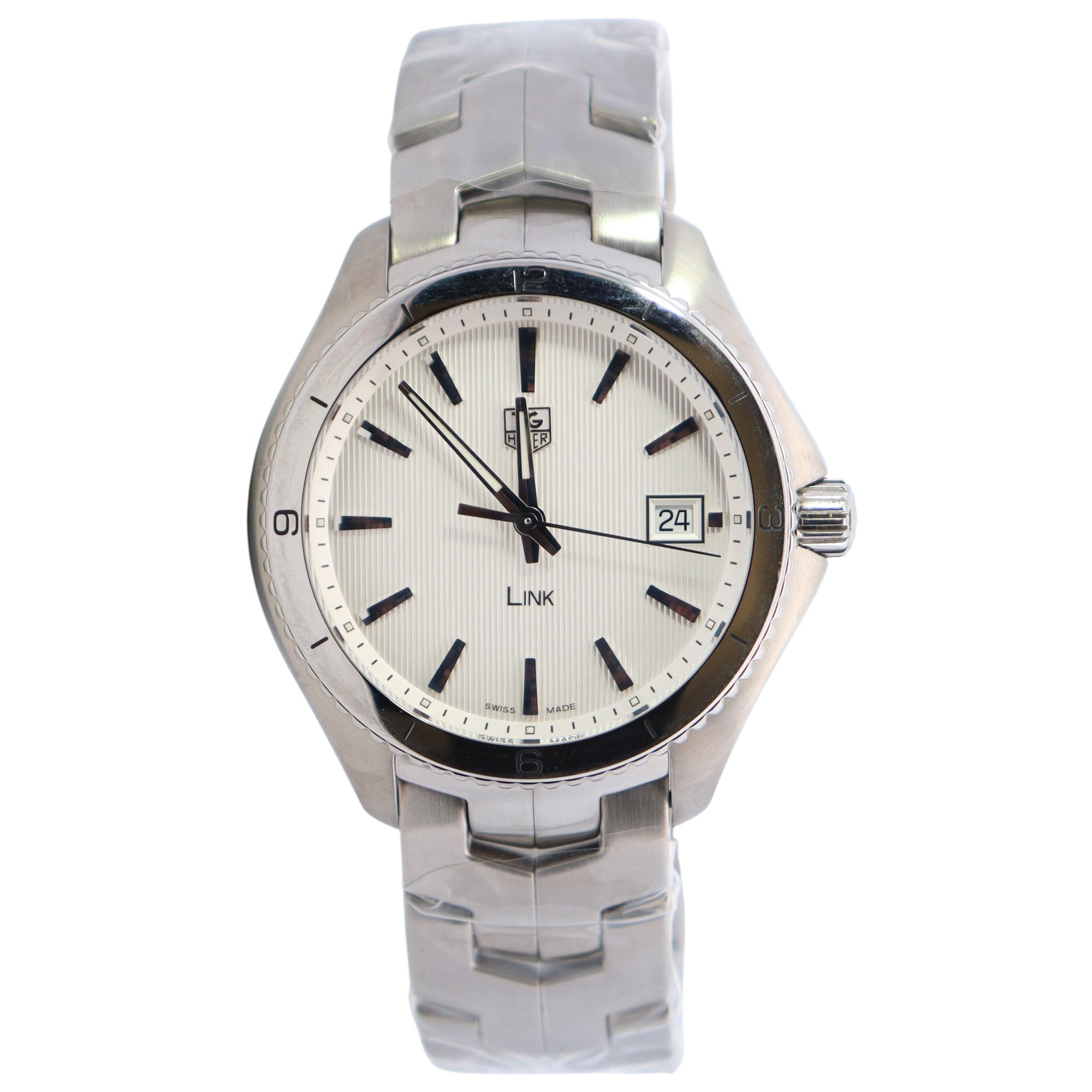 Tag Heuer Link 40mm White Dial Watch Ref# WAT1111 - Happy Jewelers Fine Jewelry Lifetime Warranty