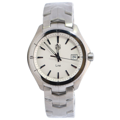 Tag Heuer Link 40mm White Dial Watch Ref# WAT1111 - Happy Jewelers Fine Jewelry Lifetime Warranty
