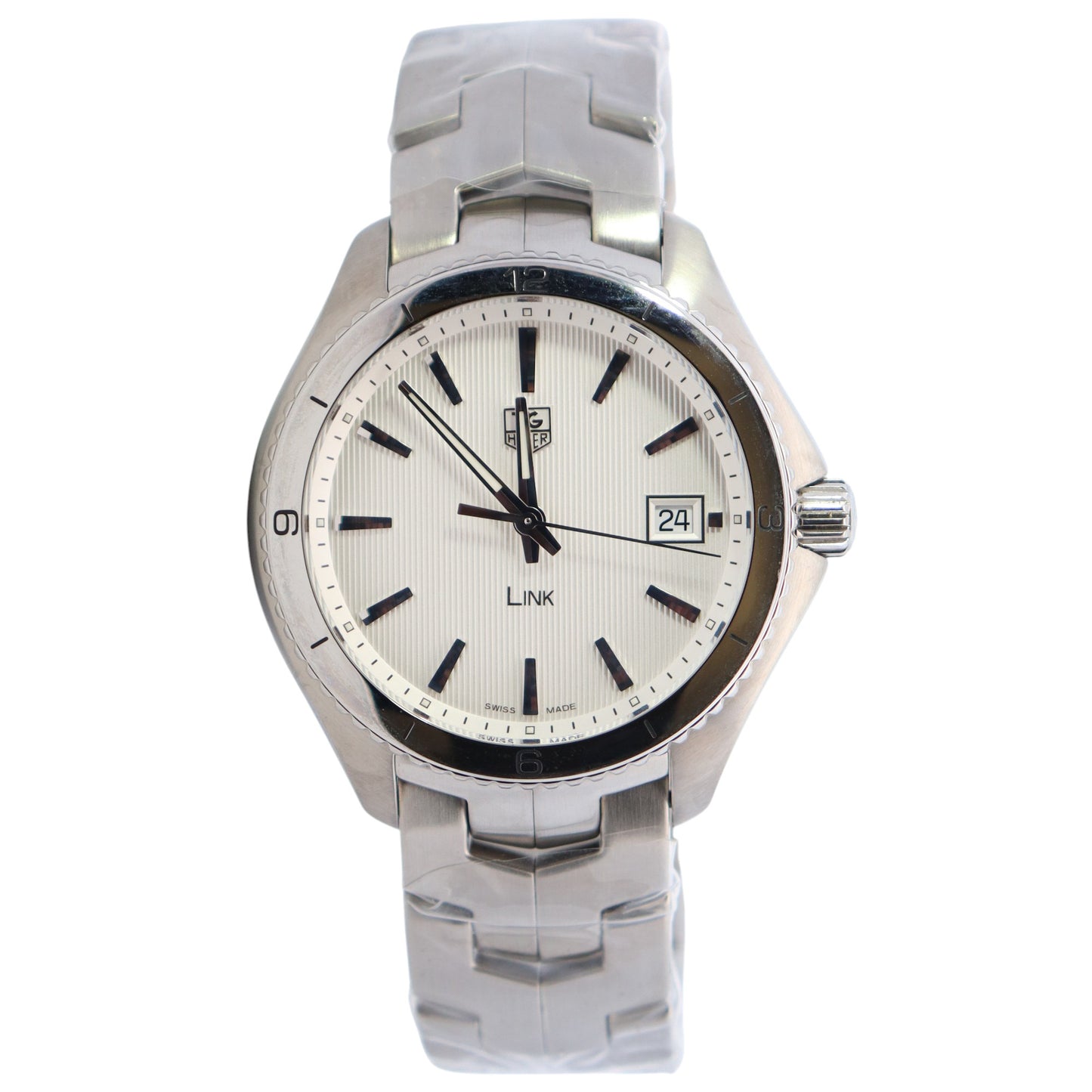 Tag Heuer Link 40mm White Dial Watch Ref# WAT1111