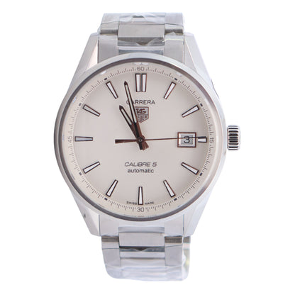 Tag Heuer Carrera 39mm White Dial Watch Ref# WAR211B-3 - Happy Jewelers Fine Jewelry Lifetime Warranty