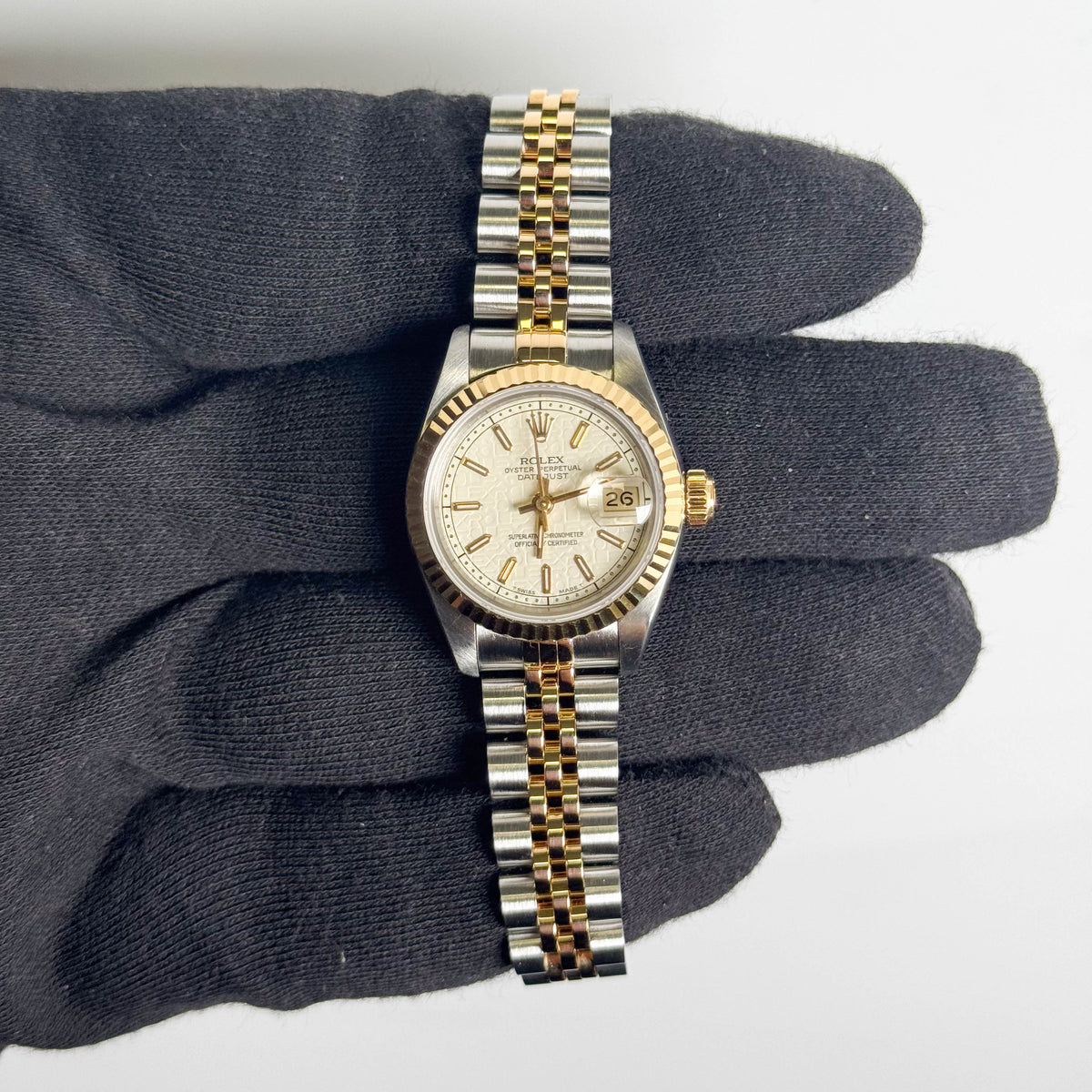 Rolex Datejust 26mm White Dial Watch Ref# 69173