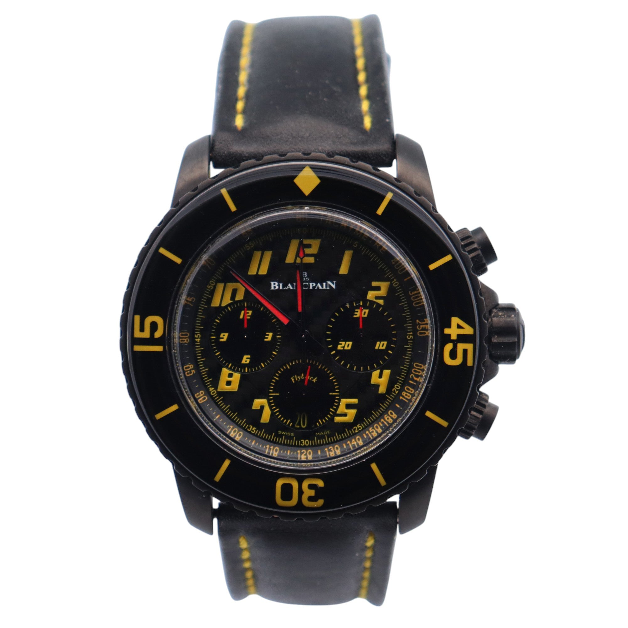 Blancpain Fifty Fathoms 45mm Carbon Dial Watch Ref# 5785F.A-11D03-63 - Happy Jewelers Fine Jewelry Lifetime Warranty