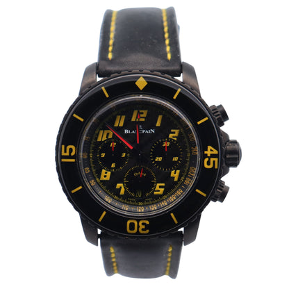 Blancpain Fifty Fathoms 45mm Carbon Dial Watch Ref# 5785F.A-11D03-63 - Happy Jewelers Fine Jewelry Lifetime Warranty