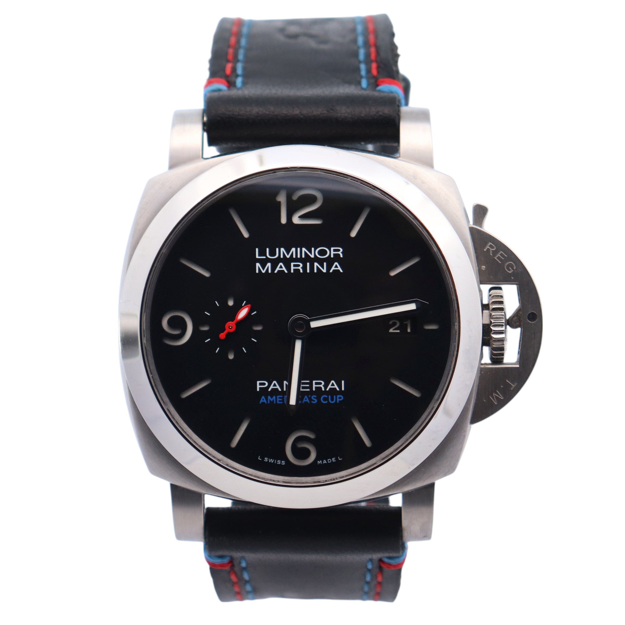 Panerai Luminor 44mm Black Dial Watch Ref# PAM00727 - Happy Jewelers Fine Jewelry Lifetime Warranty