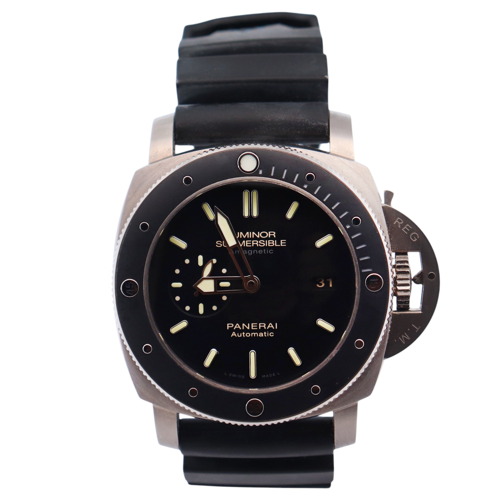 Panerai Submersible 47mm Black Dial Watch Ref# PAM00389 - Happy Jewelers Fine Jewelry Lifetime Warranty
