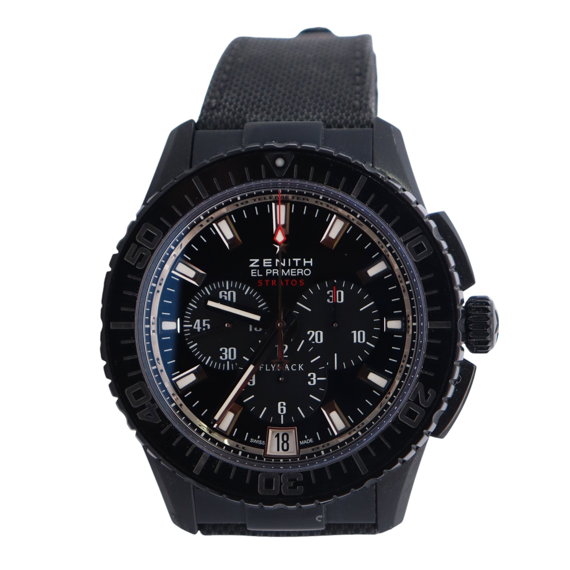 Zenith El Primero 45.5mm Black Dial Watch Ref# 24.2060.405 - Happy Jewelers Fine Jewelry Lifetime Warranty