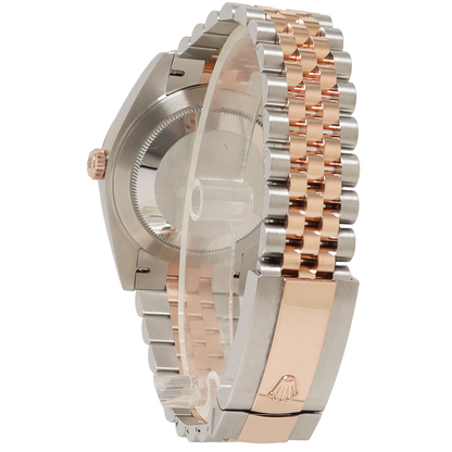 Rolex Datejust Two Tone Rose Gold & Steel 41mm Chocolate Stick Dial Watch Reference#: 126331 - Happy Jewelers Fine Jewelry Lifetime Warranty