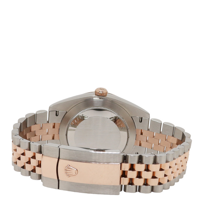 Rolex Datejust Two Tone Rose Gold & Steel 41mm Chocolate Stick Dial Watch Reference#: 126331 - Happy Jewelers Fine Jewelry Lifetime Warranty