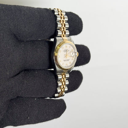 Rolex Datejust 26mm Ivory Dial Watch Ref# 69173