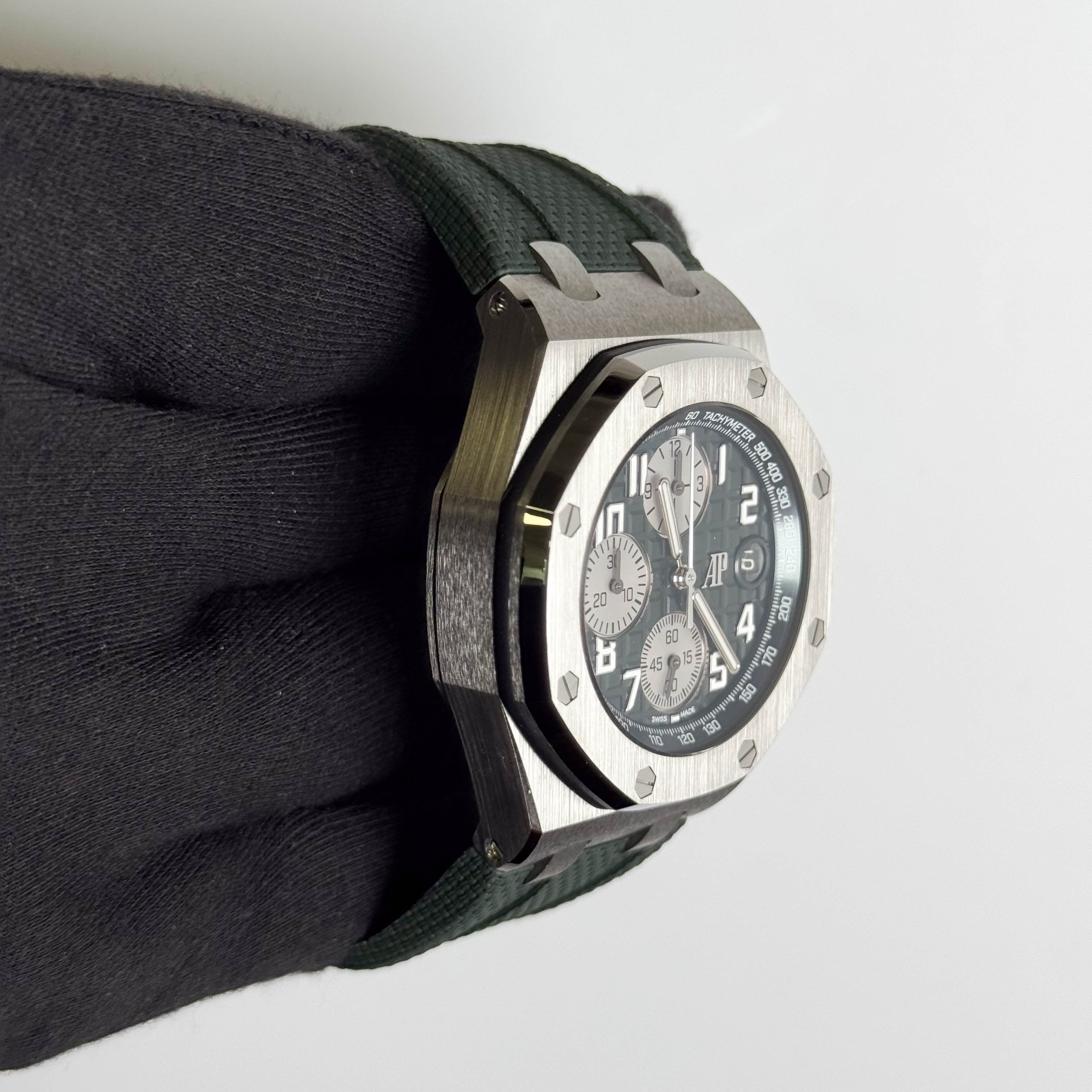 Audemars Piguet Royal Oak 42mm Green Dial Watch Ref# 26238TI.OO.A056CA.01