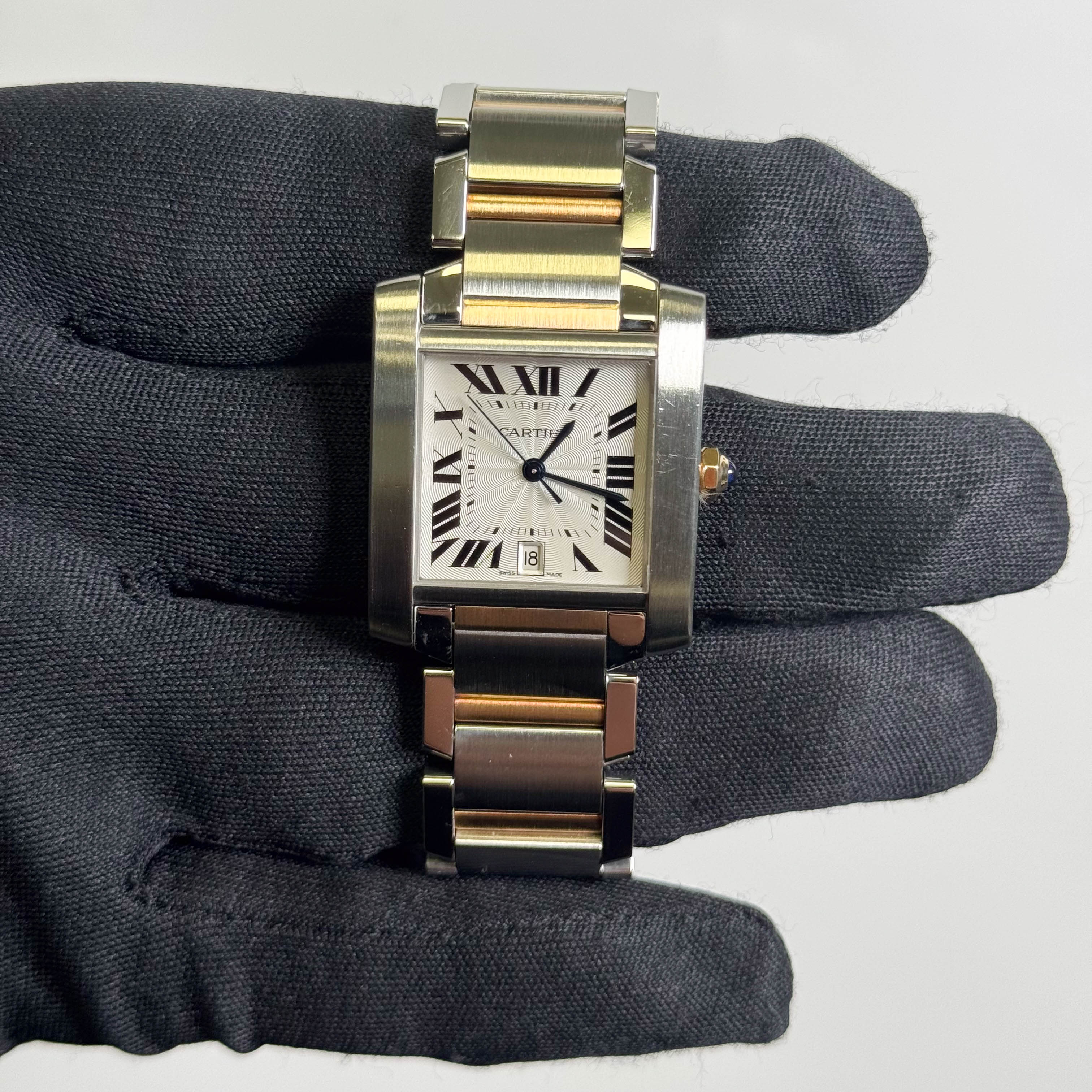 Cartier Tank Stainless Steel 32mm White Dial Watch Ref# W51005Q4 - Happy Jewelers Fine Jewelry Lifetime Warranty