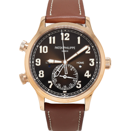 Load image into Gallery viewer, Patek Philippe Calatrava Rose Gold 42mm Black Roman Dial Watch Reference#: 5524R-001 - Happy Jewelers Fine Jewelry Lifetime Warranty
