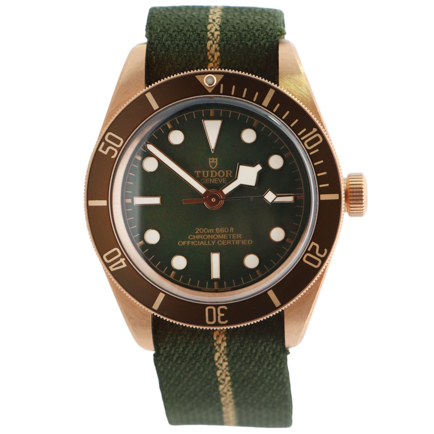 Tudor Black Bay 39mm Green Dot Dial Watch Ref# 79018V