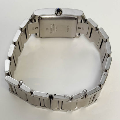 Cartier Tank Française Stainless Steel 28mm White Dial Watch Ref# W51002Q3 - Happy Jewelers Fine Jewelry Lifetime Warranty