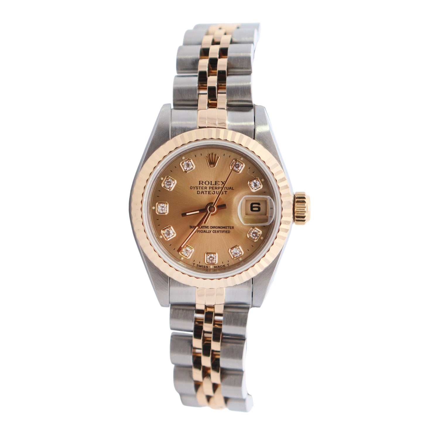 Rolex Datejust 26mm Champagne Dial Watch Ref# 69173