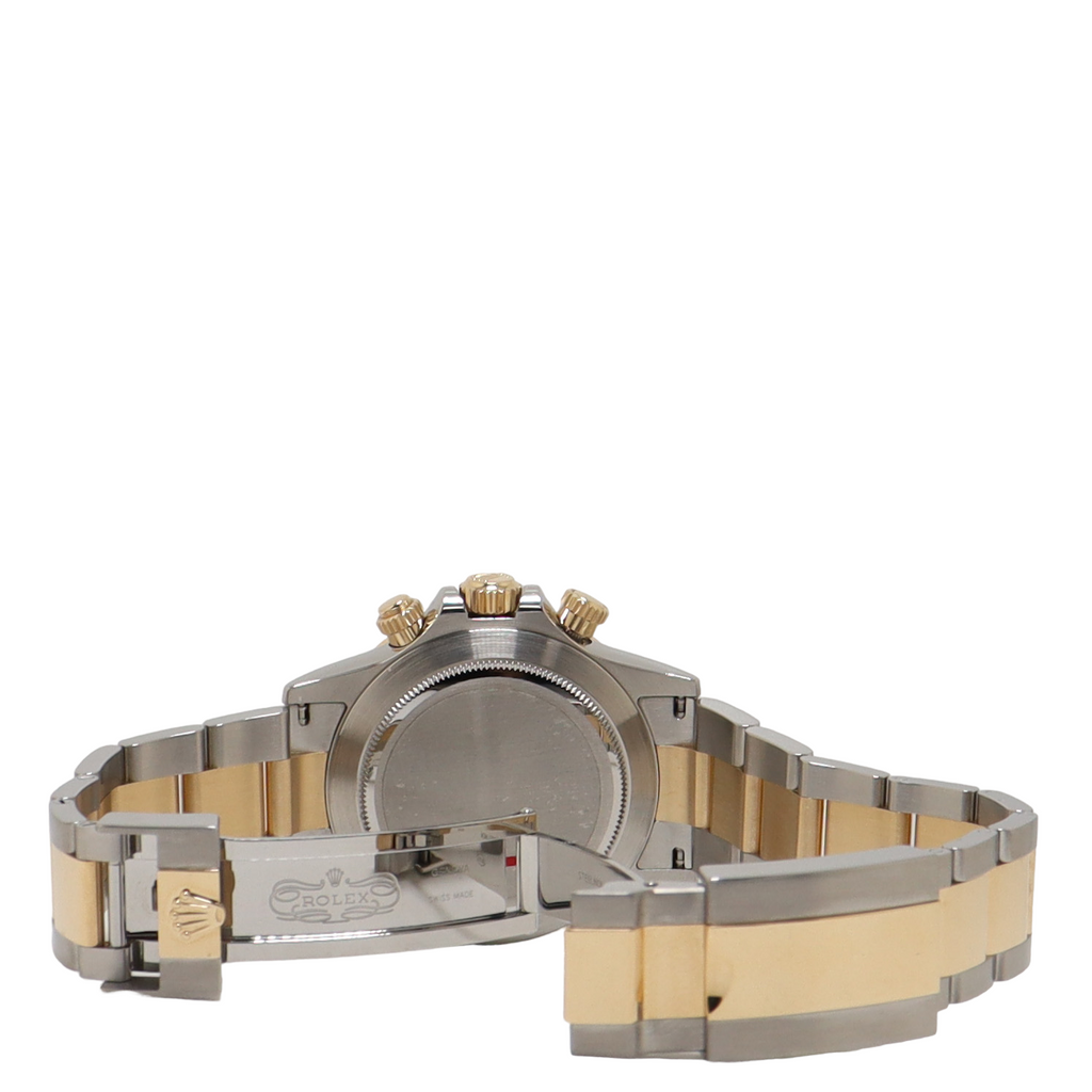 Rolex Daytona 40mm Yellow Gold & Stainless Steel White Chronograph Dial Watch Reference#: 116503 - Happy Jewelers Fine Jewelry Lifetime Warranty