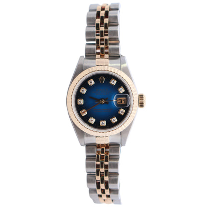 Rolex Datejust 26mm Blue Vignette Watch Ref# 79173 - Happy Jewelers Fine Jewelry Lifetime Warranty