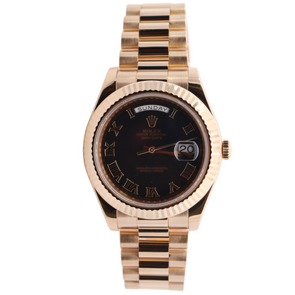 Rolex Day-Date 41mm Black Dial Watch Ref# 218238 - Happy Jewelers Fine Jewelry Lifetime Warranty