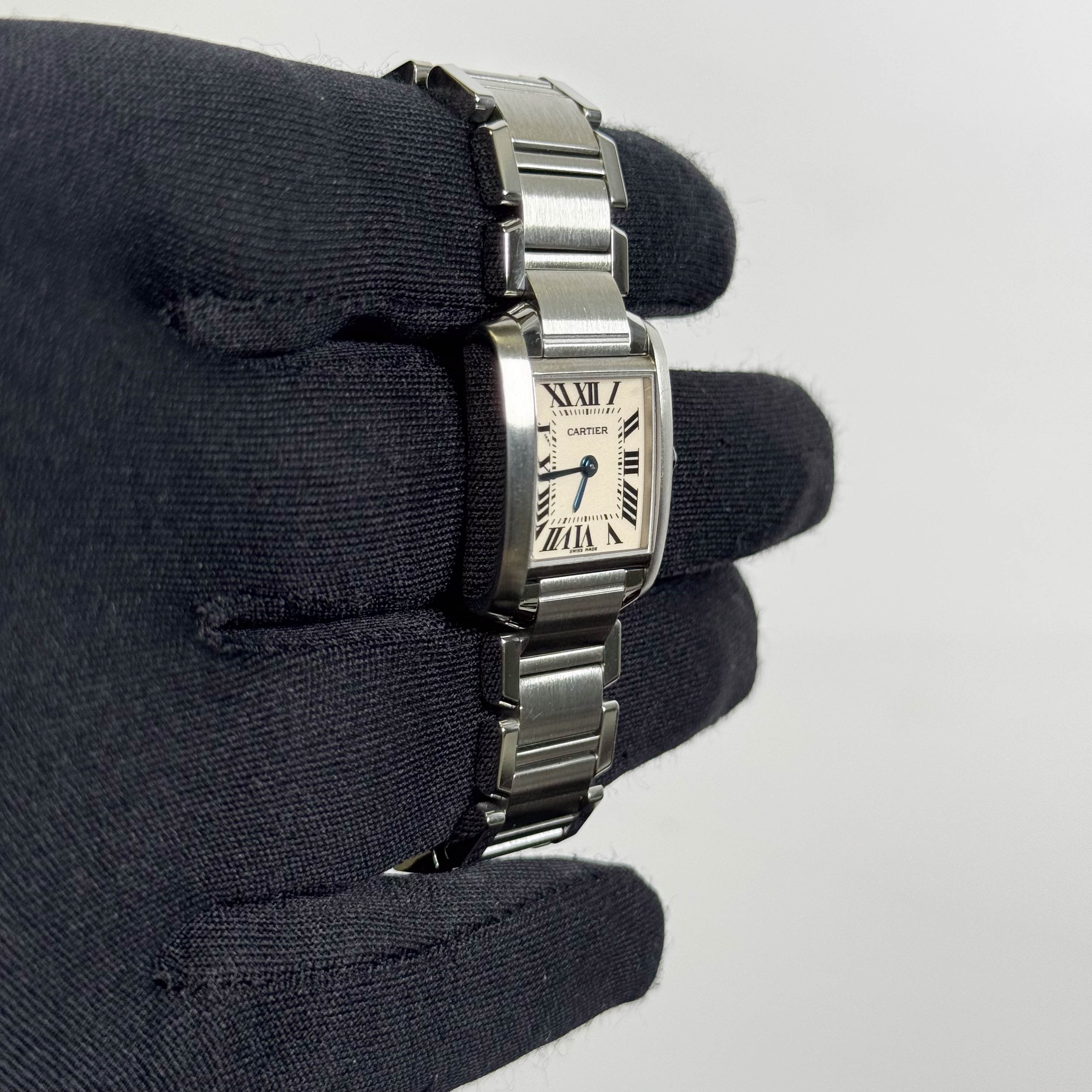 Cartier Tank Stainless Steel 20mm Ivory Dial Watch Ref# W51008Q3 - Happy Jewelers Fine Jewelry Lifetime Warranty