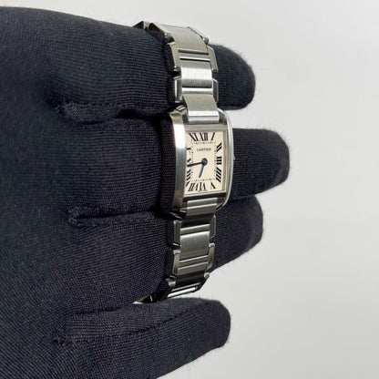 Cartier Tank Stainless Steel 20mm Ivory Dial Watch Ref# W51008Q3 - Happy Jewelers Fine Jewelry Lifetime Warranty