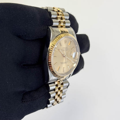 Rolex Datejust 36mm Champagne Dial Watch Ref# 16233 - Happy Jewelers Fine Jewelry Lifetime Warranty