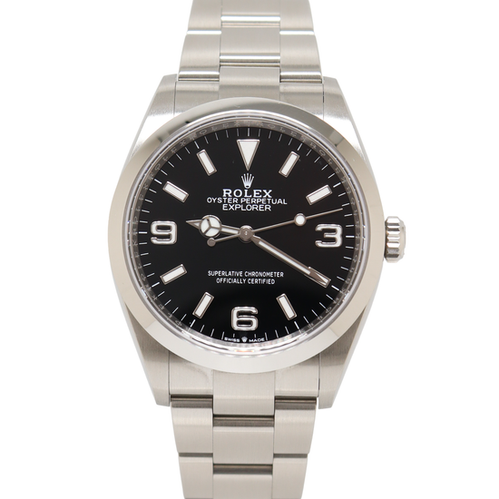 Load image into Gallery viewer, Rolex Explorer Stainless Steel 36mm Black Stick &amp;amp; Roman Dial Watch Reference#: 124270 - Happy Jewelers Fine Jewelry Lifetime Warranty
