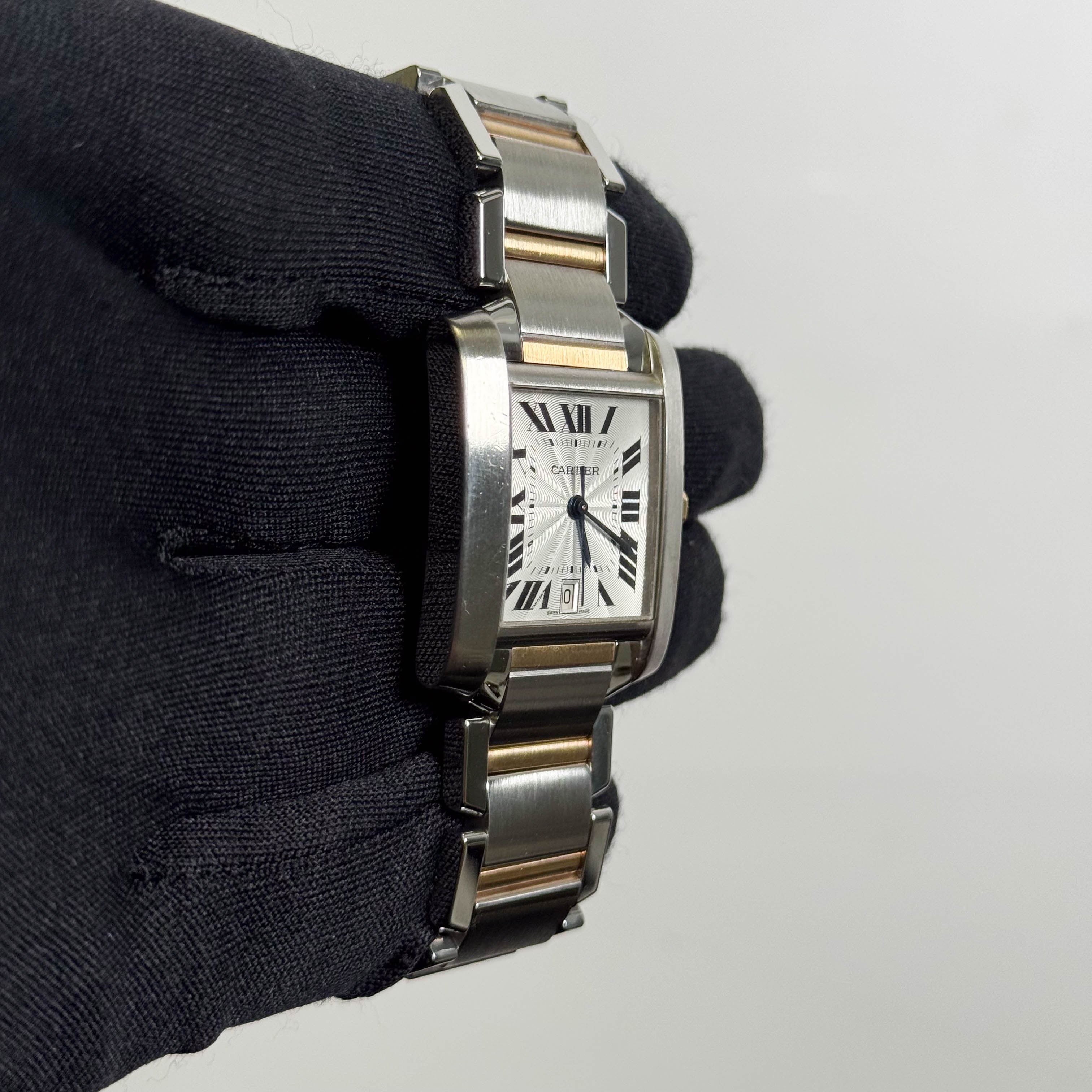 Cartier Tank Stainless Steel 32mm White Dial Watch Ref# W51005Q4 - Happy Jewelers Fine Jewelry Lifetime Warranty