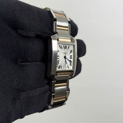 Cartier Tank Stainless Steel 32mm White Dial Watch Ref# W51005Q4 - Happy Jewelers Fine Jewelry Lifetime Warranty