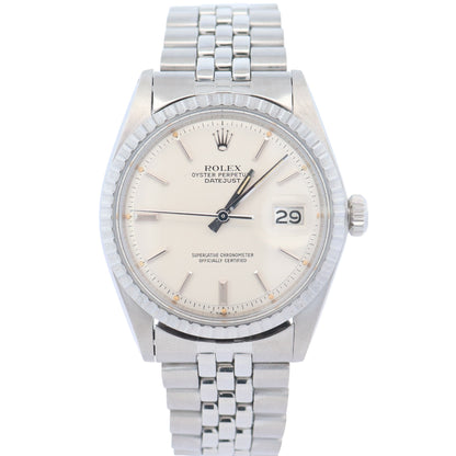 Rolex Datejust 36mm Silver Stick Dial Watch Ref# 1603 - Happy Jewelers Fine Jewelry Lifetime Warranty