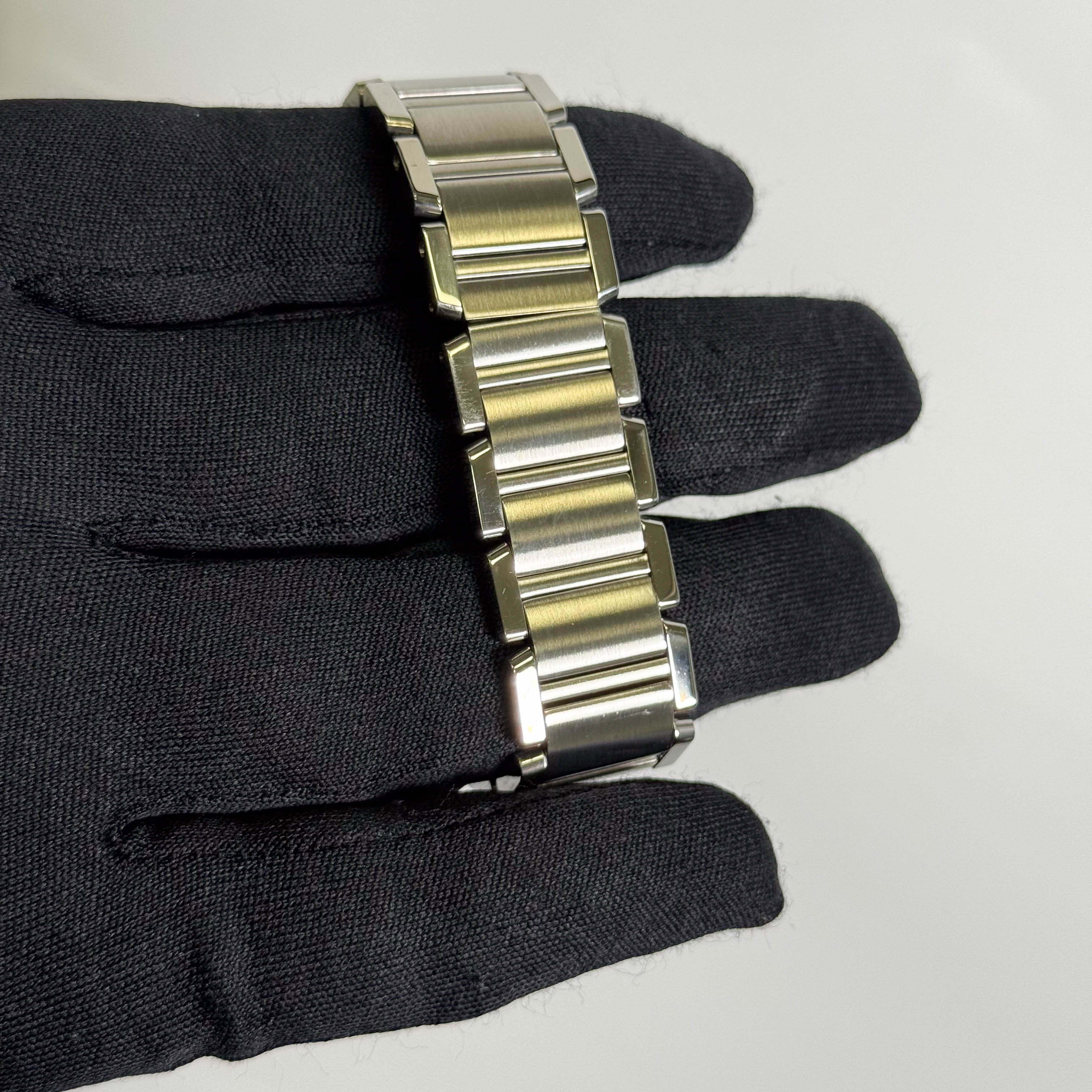 Cartier Tank Stainless Steel 25mm White/Ivory Dial Watch Ref# W51011Q3 - Happy Jewelers Fine Jewelry Lifetime Warranty