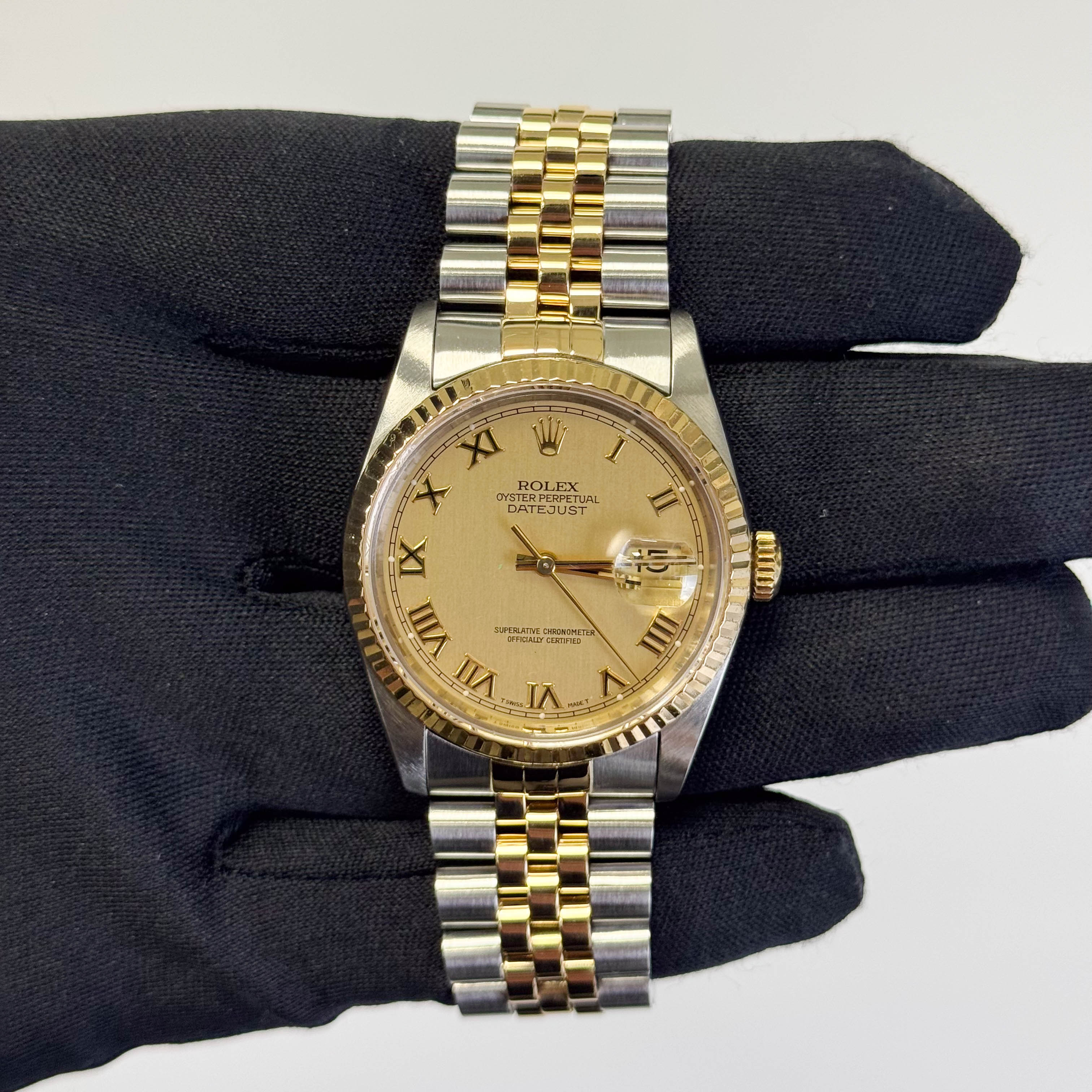 Rolex Datejust 36mm Champagne Dial Watch Ref# 16233 - Happy Jewelers Fine Jewelry Lifetime Warranty