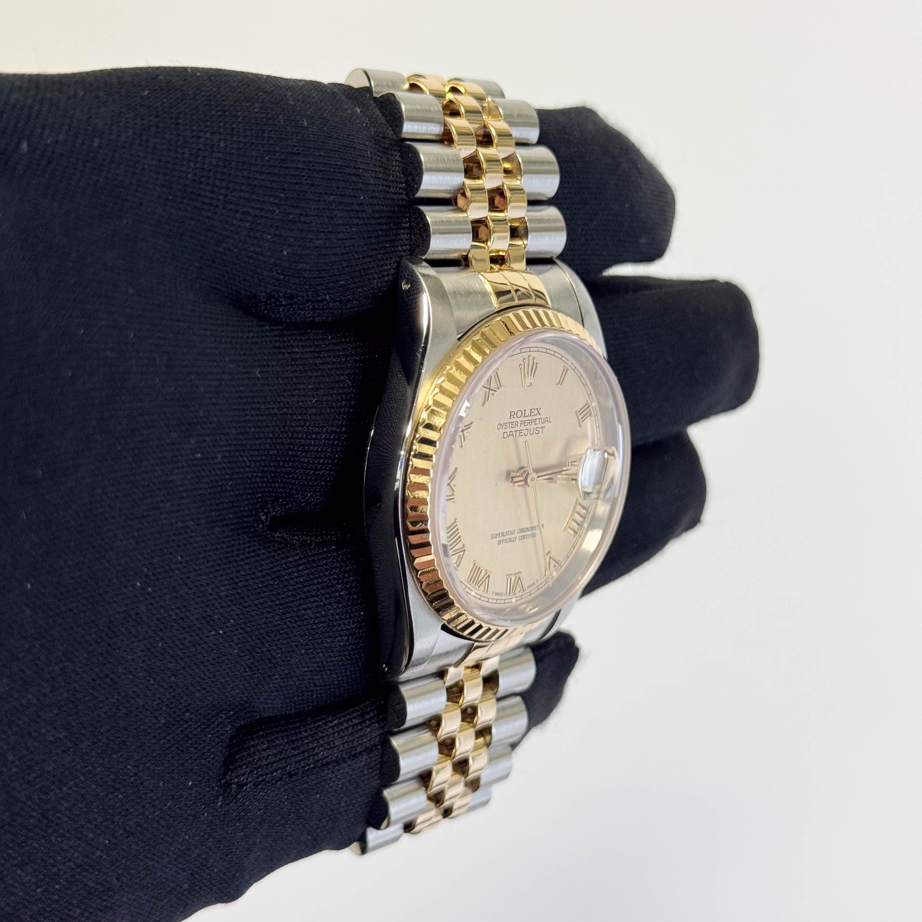 Rolex Datejust 36mm Champagne Dial Watch Ref# 16233 - Happy Jewelers Fine Jewelry Lifetime Warranty