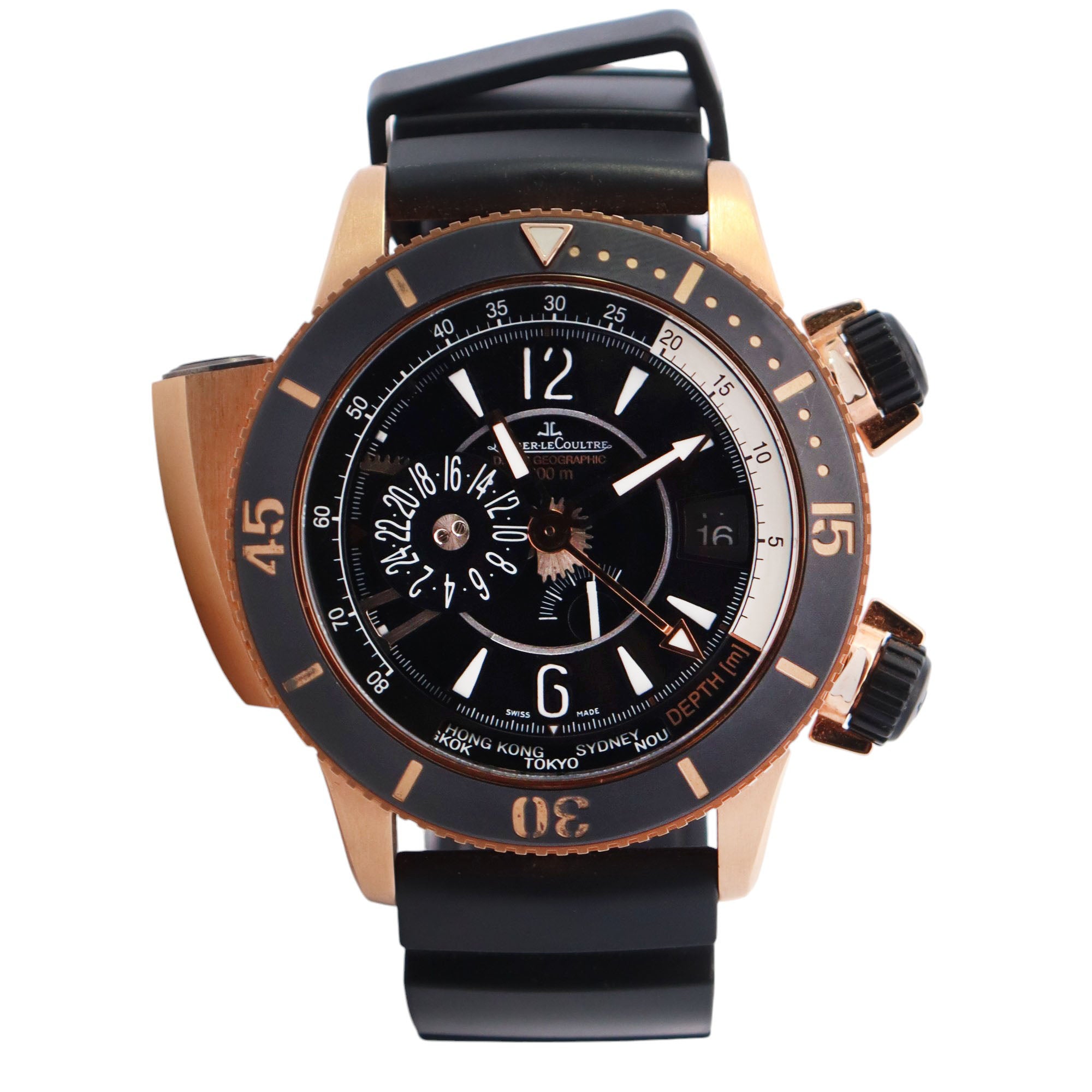 Jaeger-LeCoultre Master Compressor 47mm Black Dial Watch Ref# Q1852470 - Happy Jewelers Fine Jewelry Lifetime Warranty