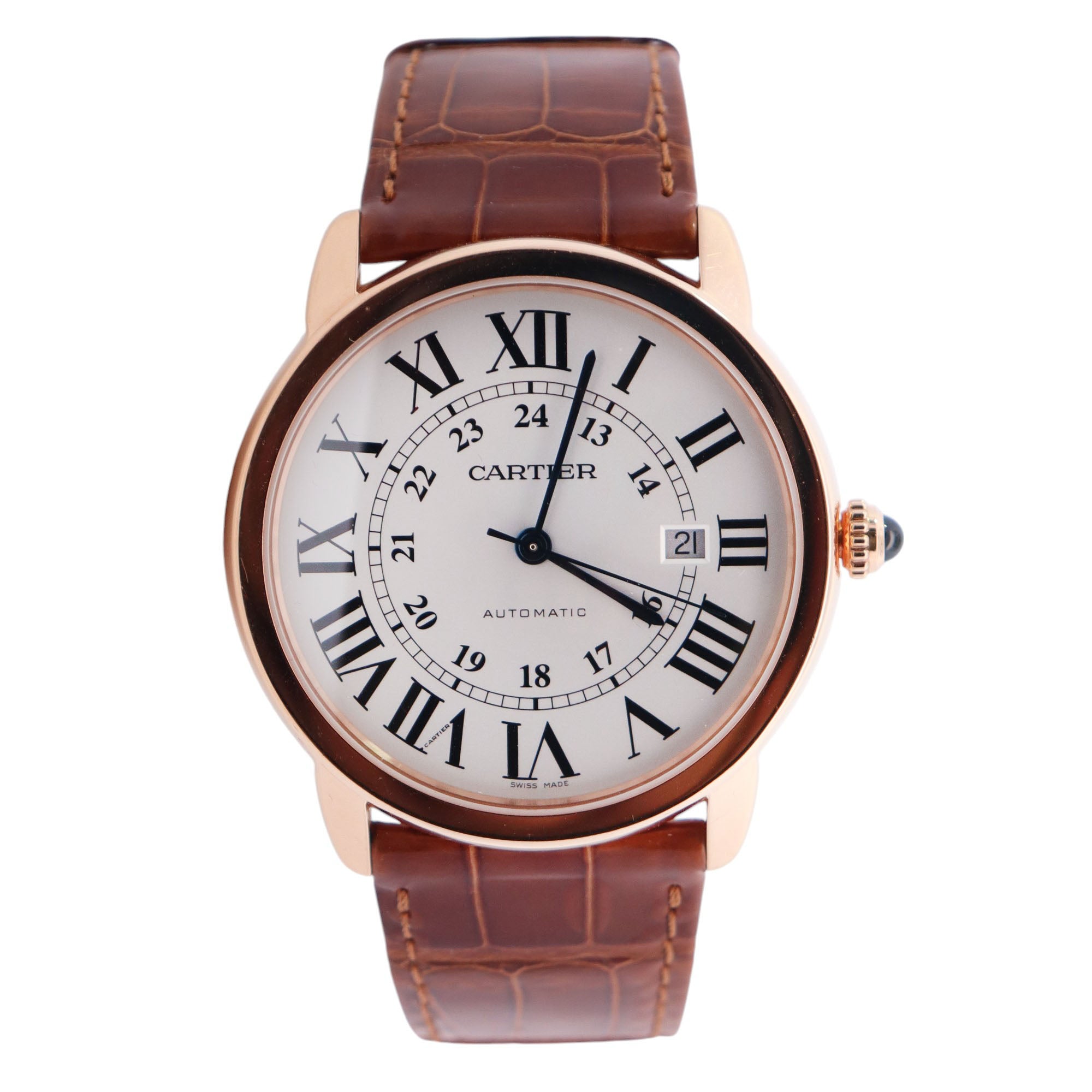 Cartier Ronde 42mm White Dial Watch Ref# W6701009 - Happy Jewelers Fine Jewelry Lifetime Warranty