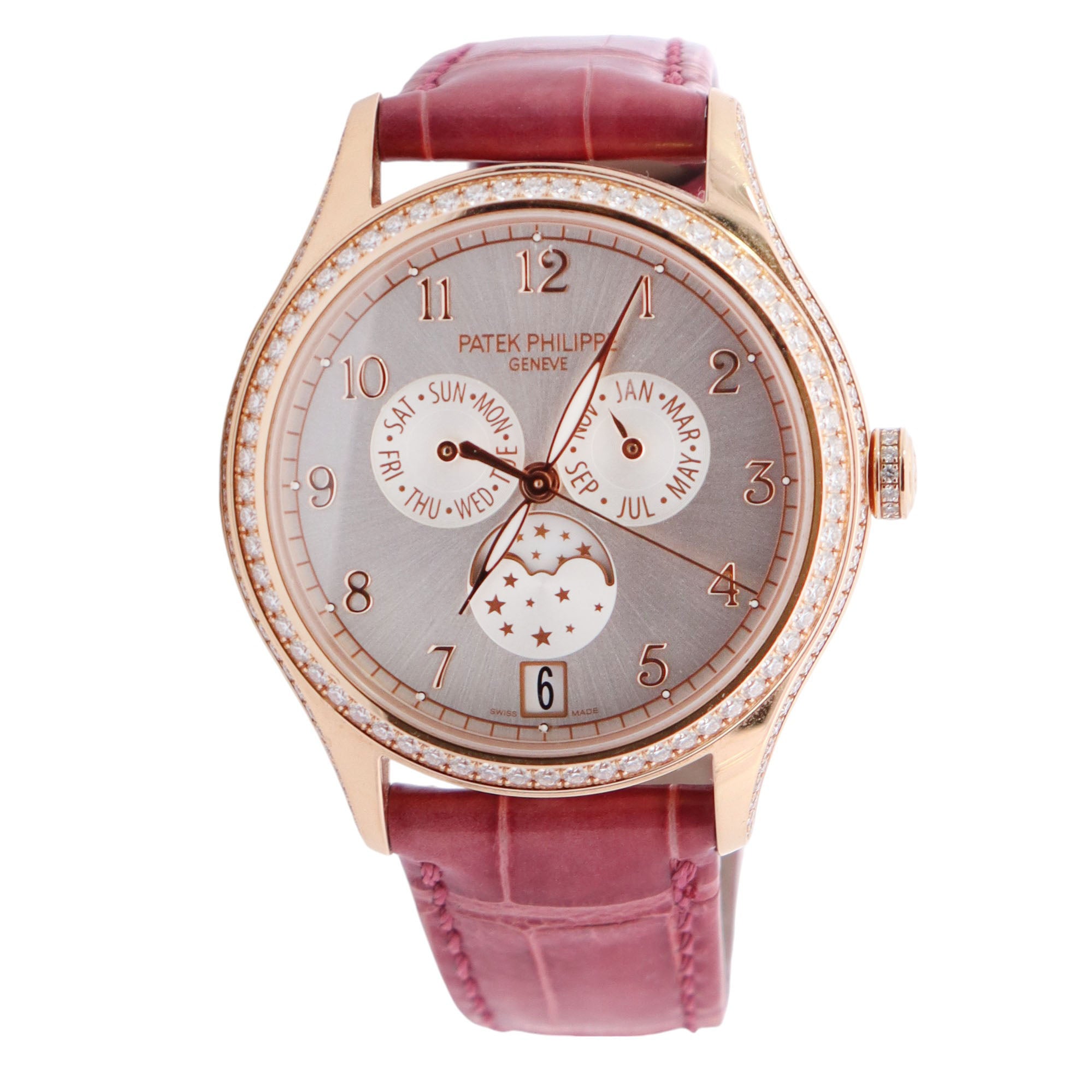 Patek Philippe Annual Calendar 38mm Silver Dial Watch Ref# 4947R-001 - Happy Jewelers Fine Jewelry Lifetime Warranty